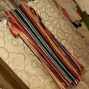 Free People size XS maxi shirt/cover up stripped